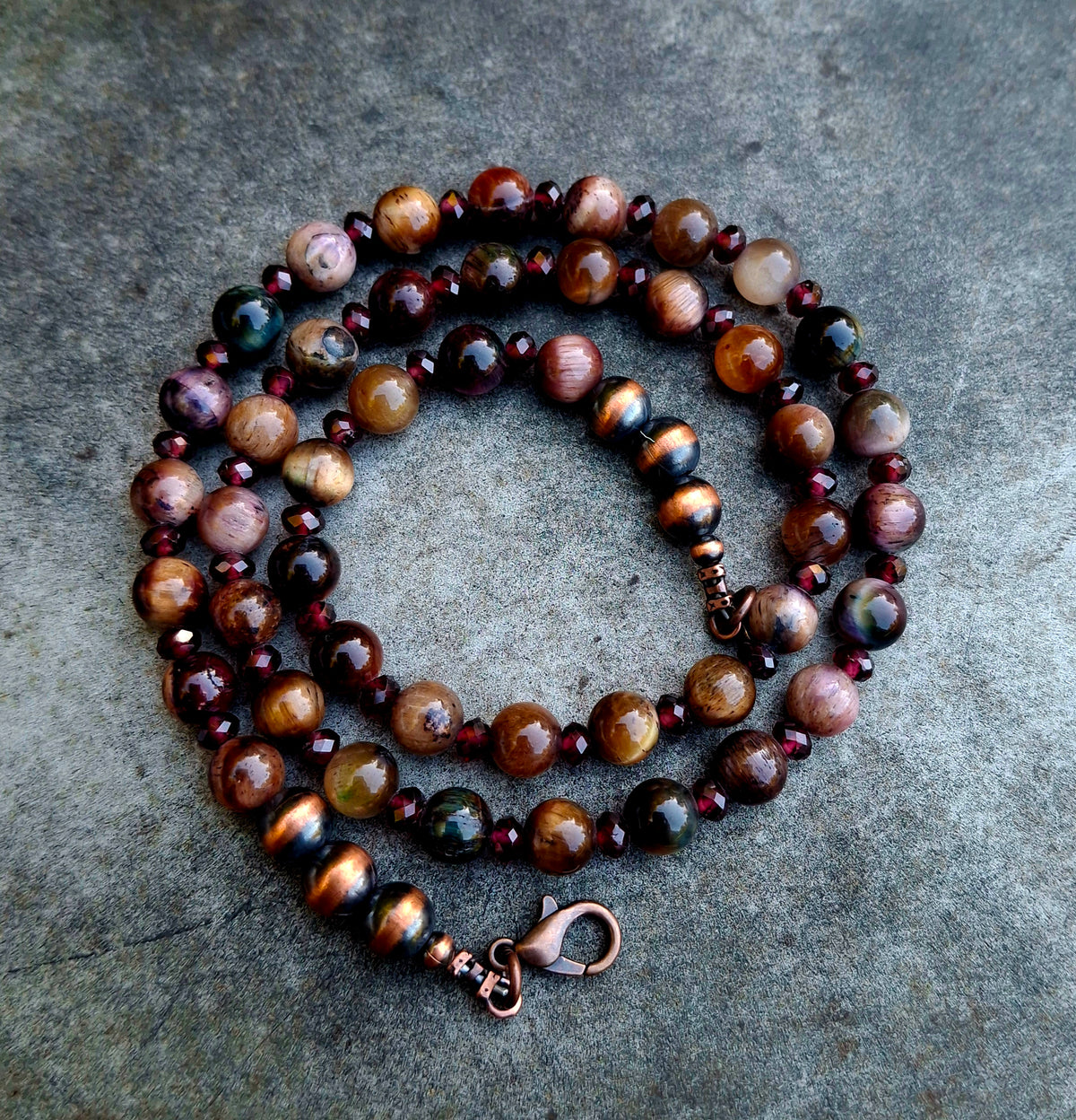 Jasper/Ruby Bead Necklace