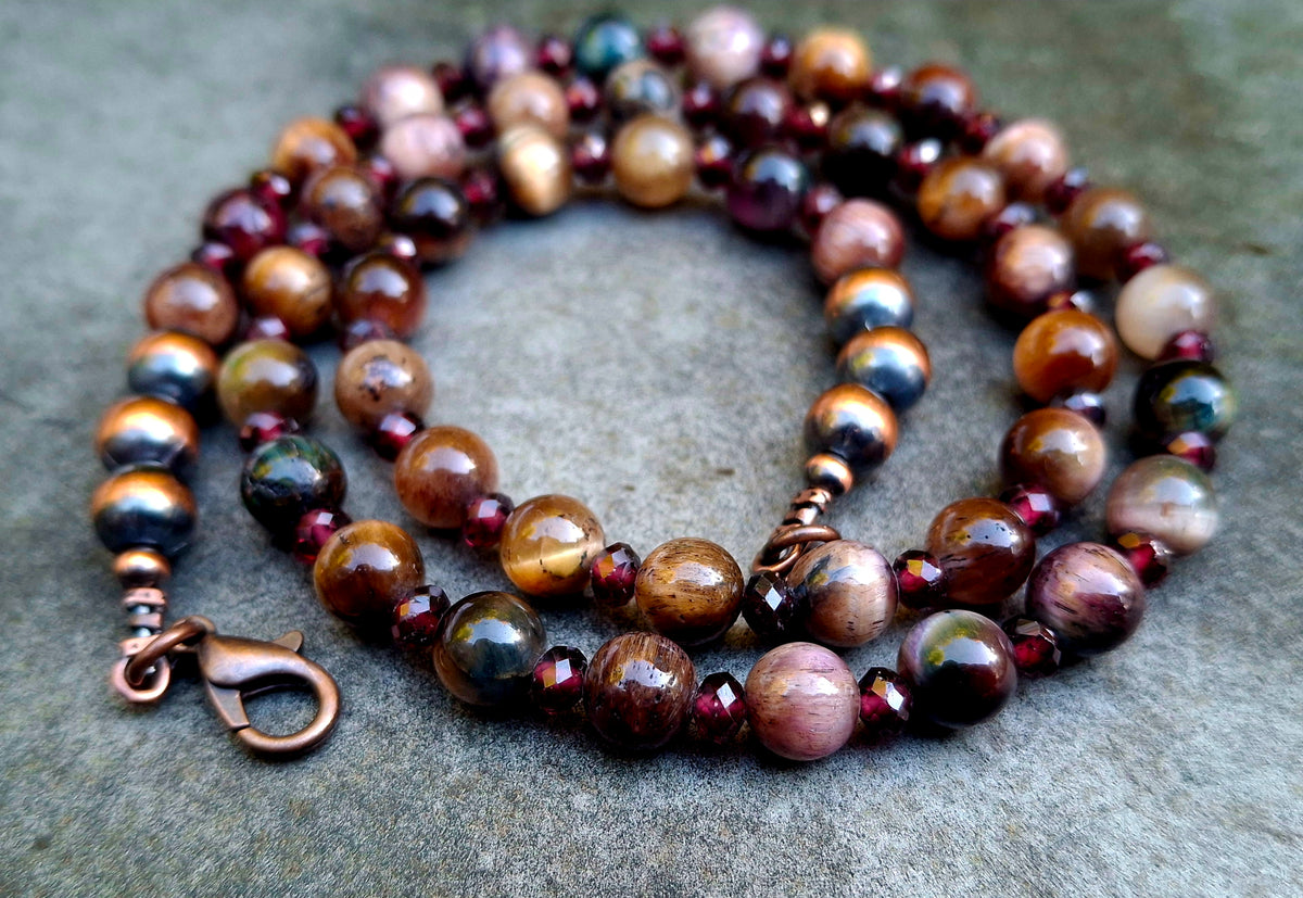 Jasper/Ruby Bead Necklace