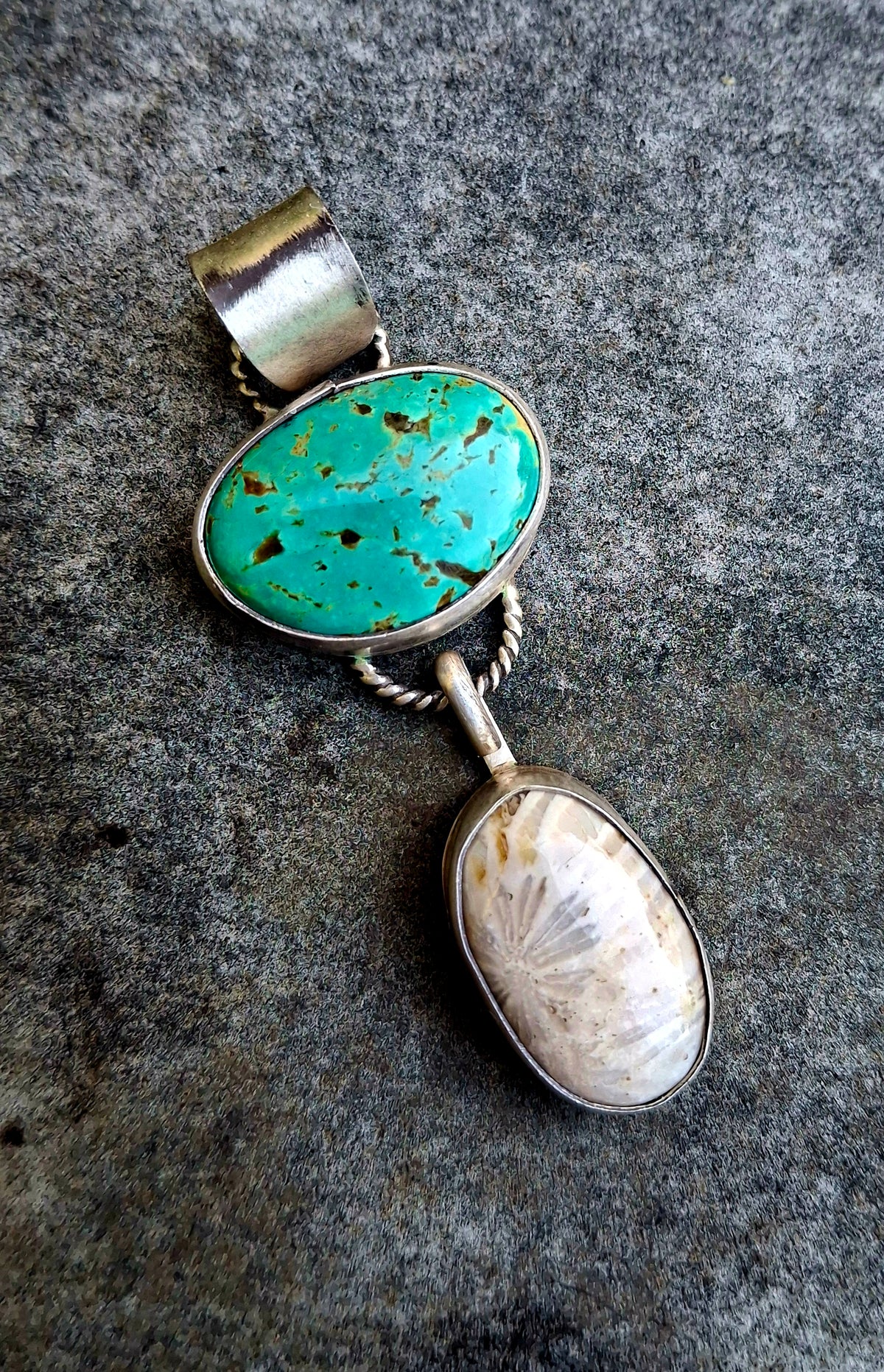 Tyrone/Fossilized Coral Pendant