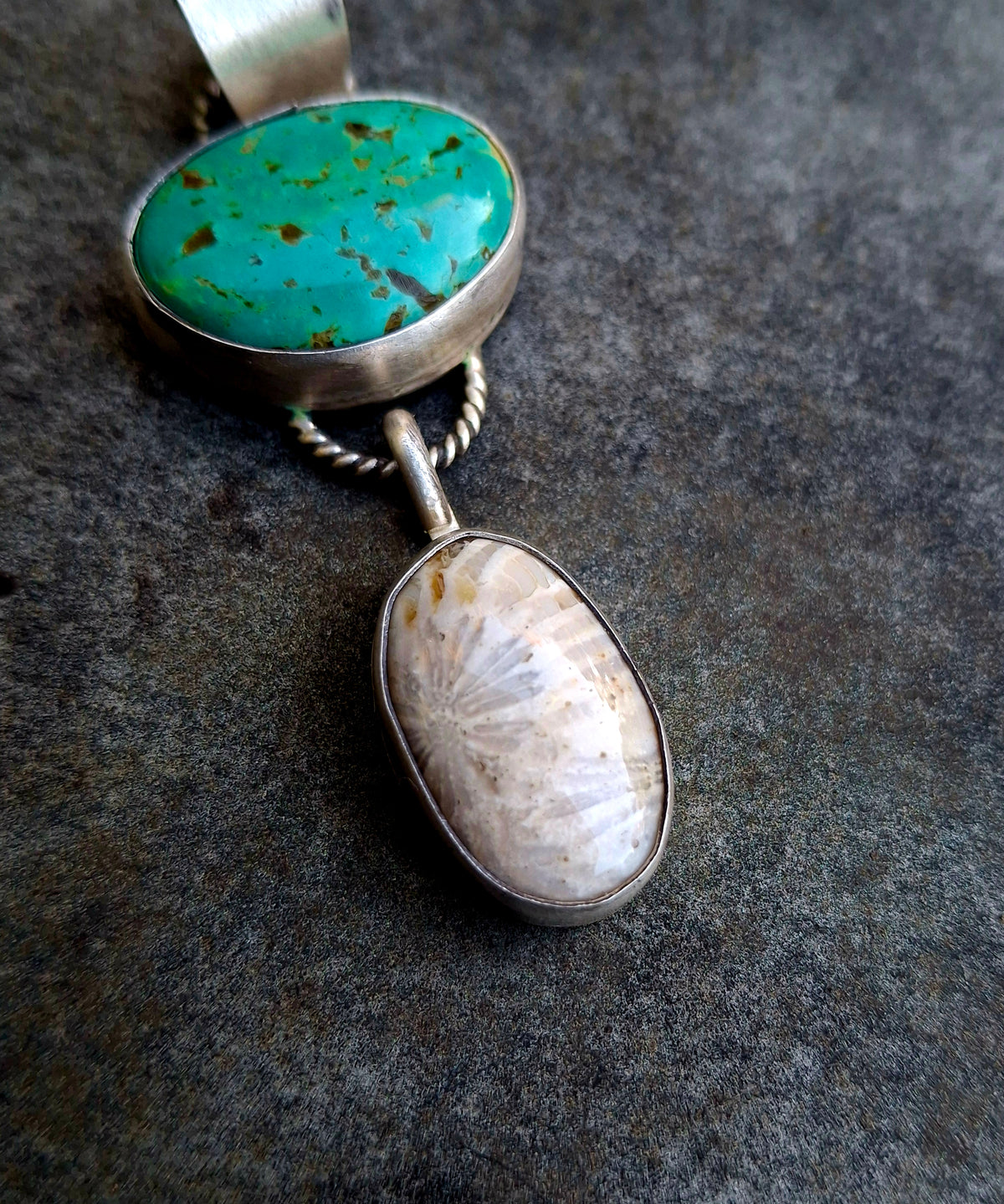 Tyrone/Fossilized Coral Pendant