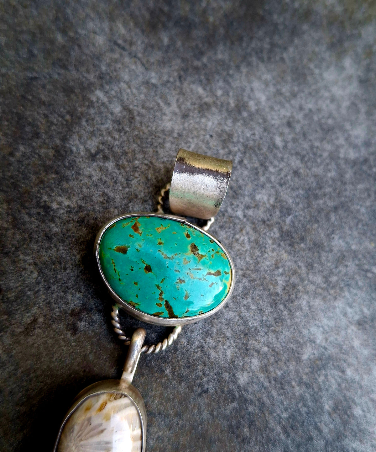 Tyrone/Fossilized Coral Pendant