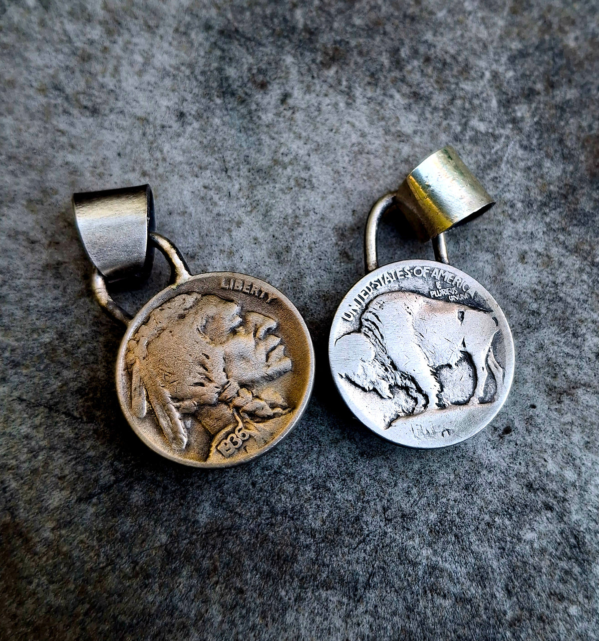 Dry Creek/Buffalo Nickel Reversible Pendant