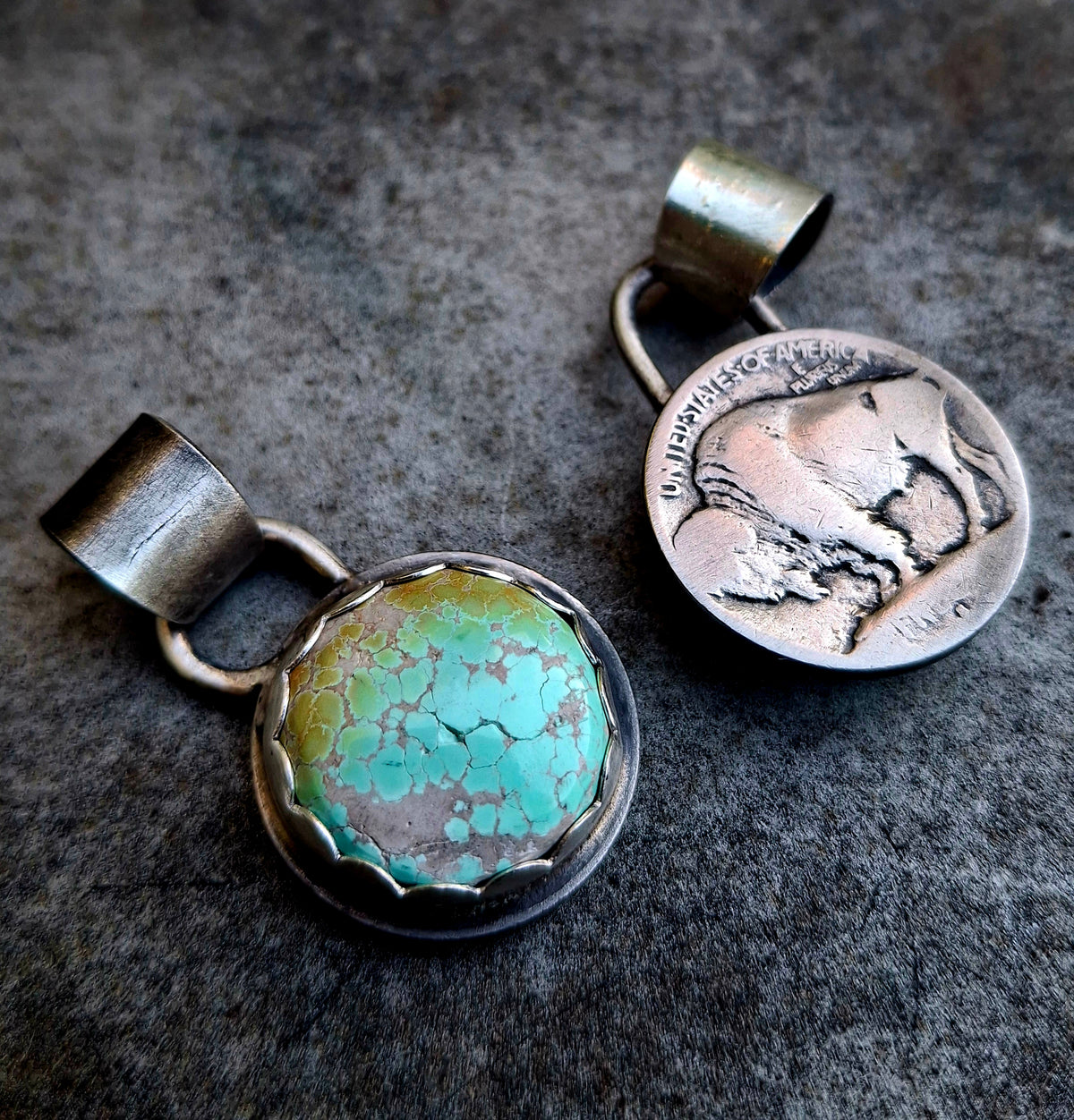 Dry Creek/Buffalo Nickel Reversible Pendant