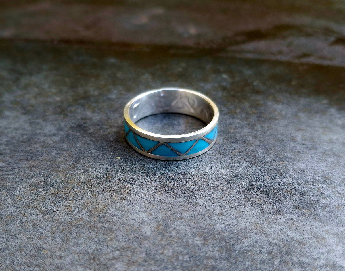 Kingman Inlay Band Ring