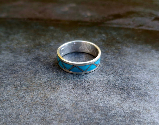 Kingman Inlay Band Ring - R157