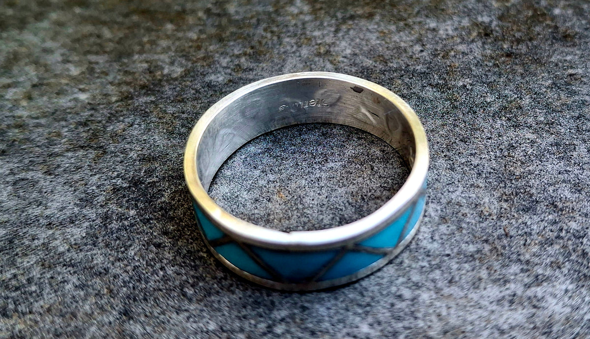 Kingman Inlay Band Ring