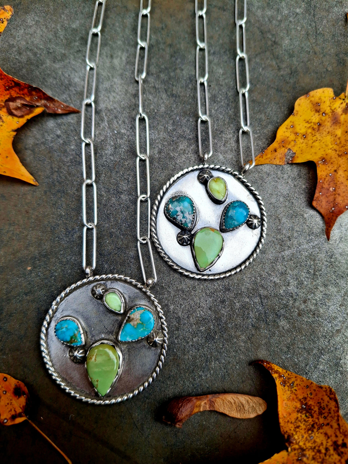 Multi-Stone Cactus Necklace
