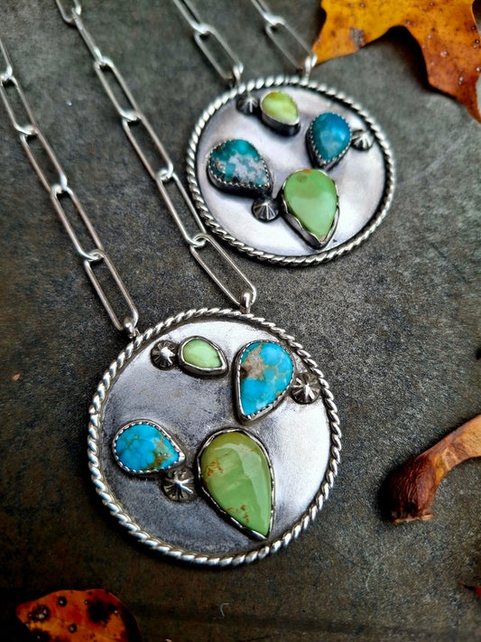 Multi-Stone Cactus Necklace