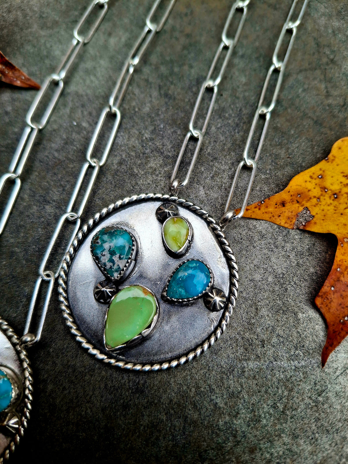 Multi-Stone Cactus Necklace