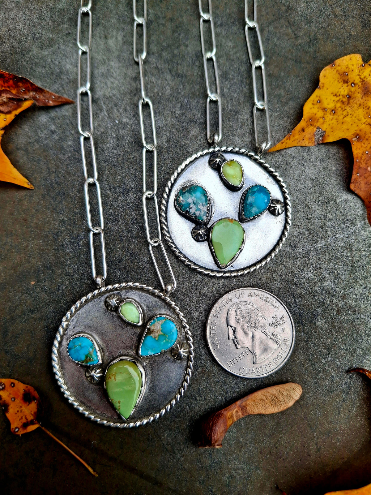 Multi-Stone Cactus Necklace