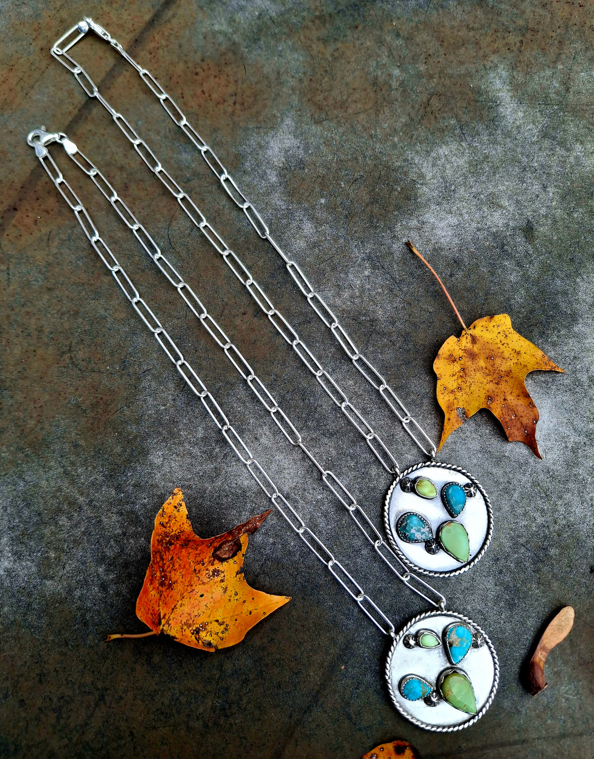 Multi-Stone Cactus Necklace