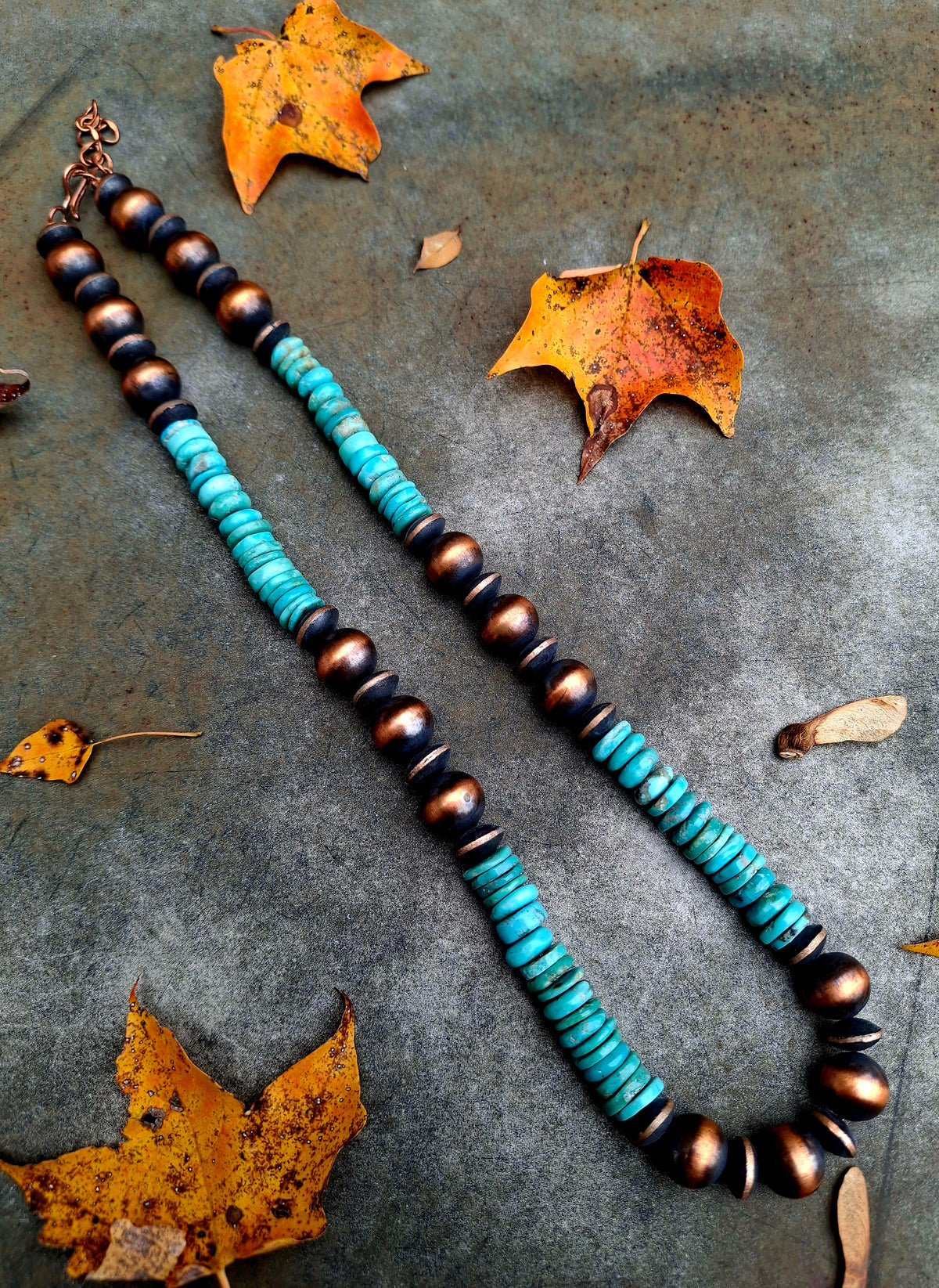 Cloud Mountain/Copper Bead Necklace