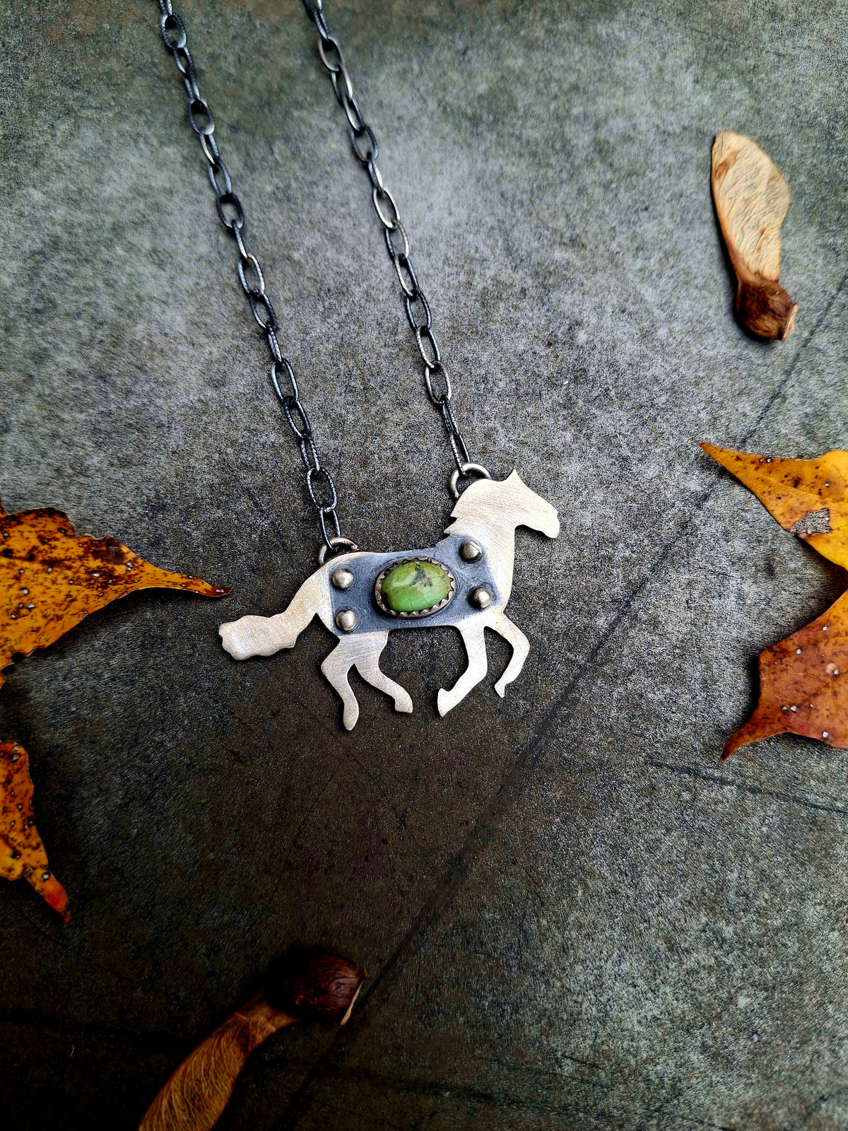 Sonoran Gold Horse Necklace