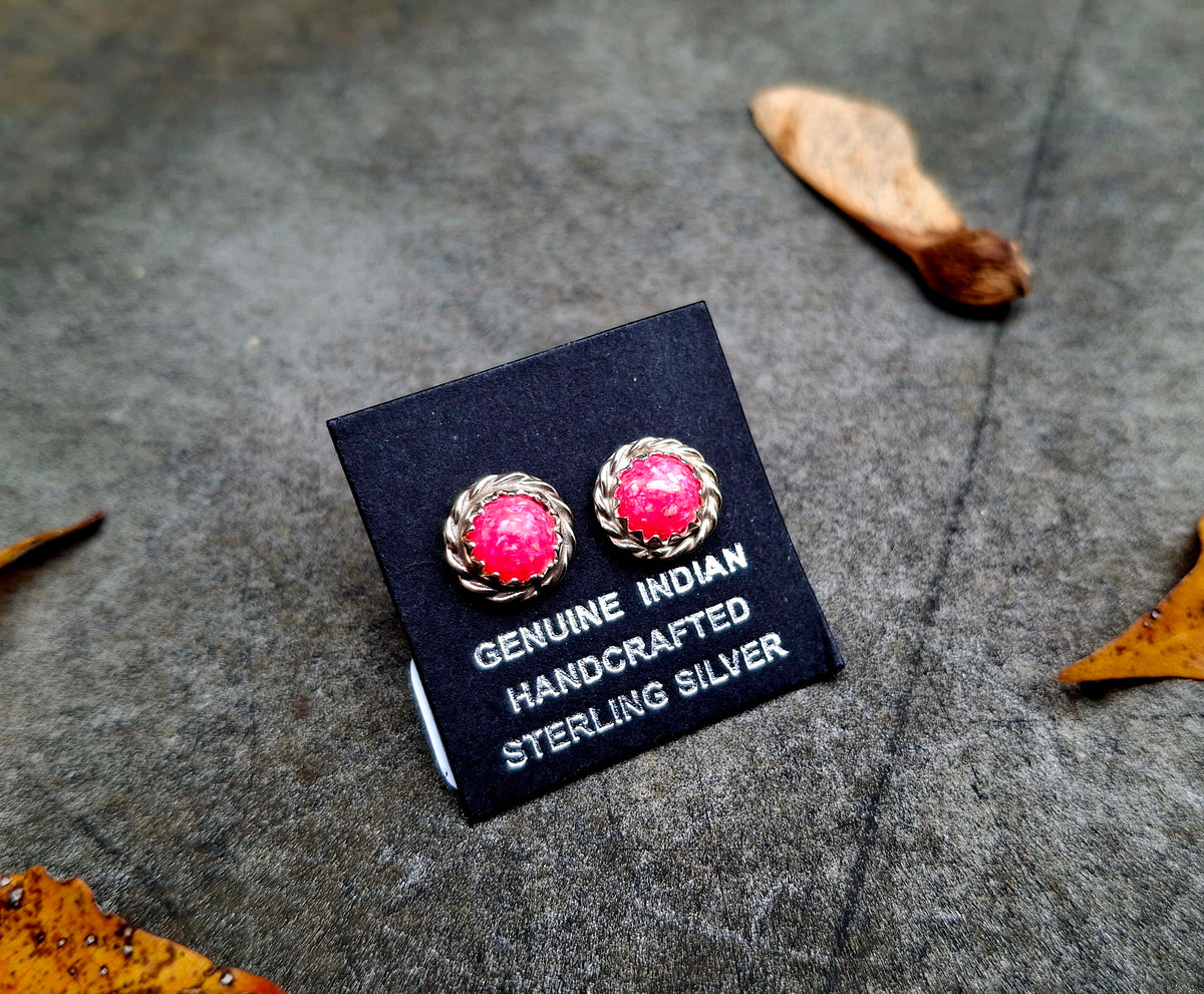 Pink Opal Studs