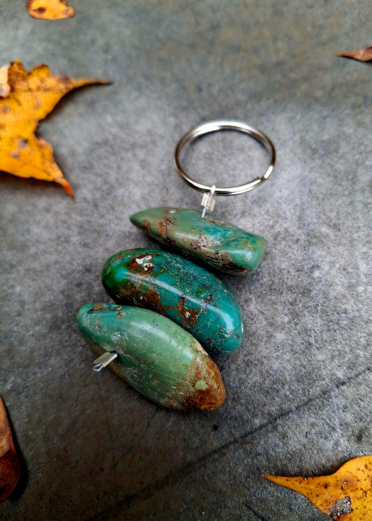 Chunky Turquoise Keychain