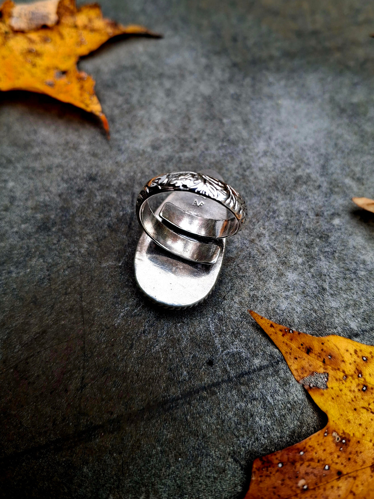 White Buffalo Adjustable Ring