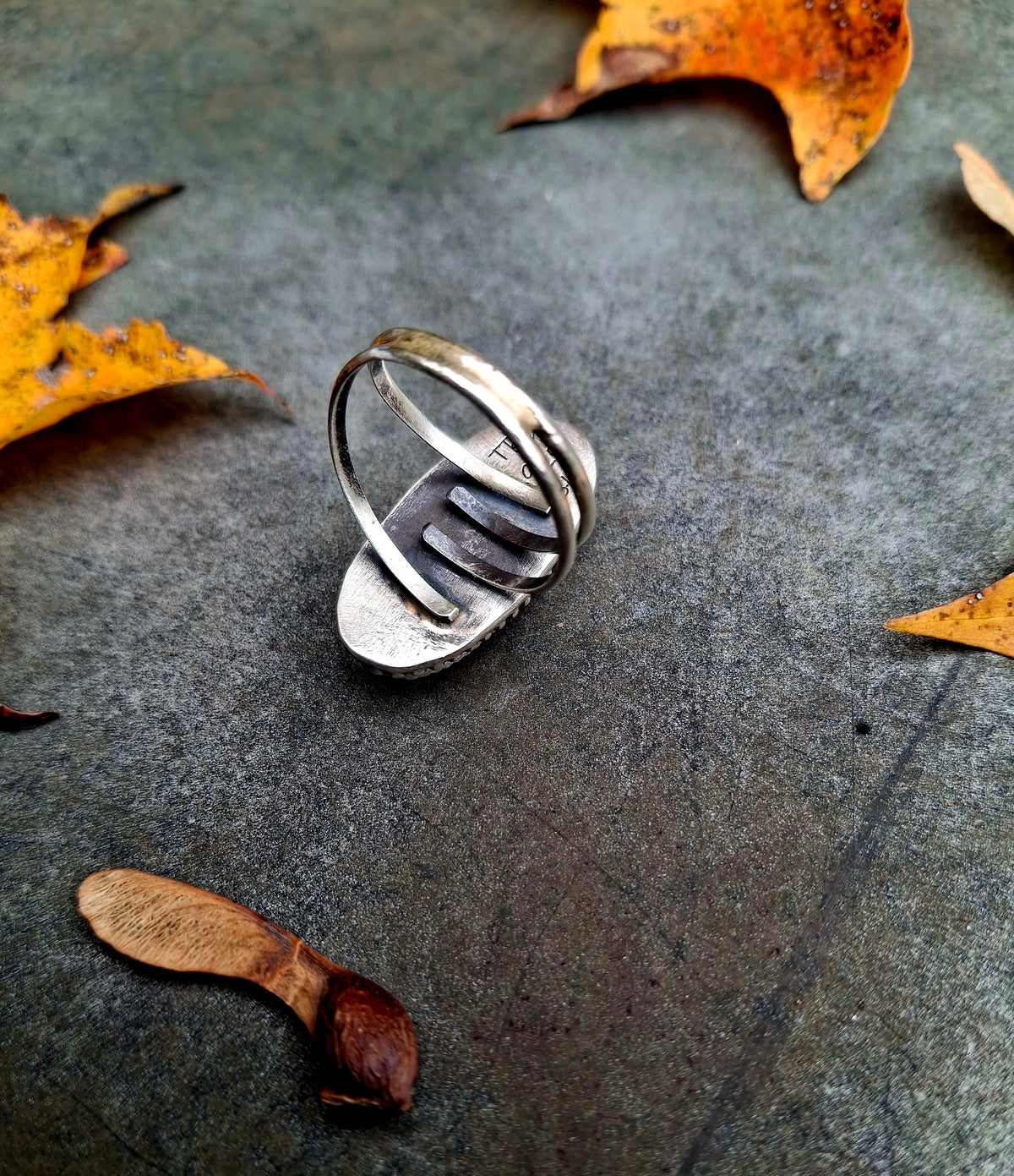 Blue Dahlia Adjustable Ring