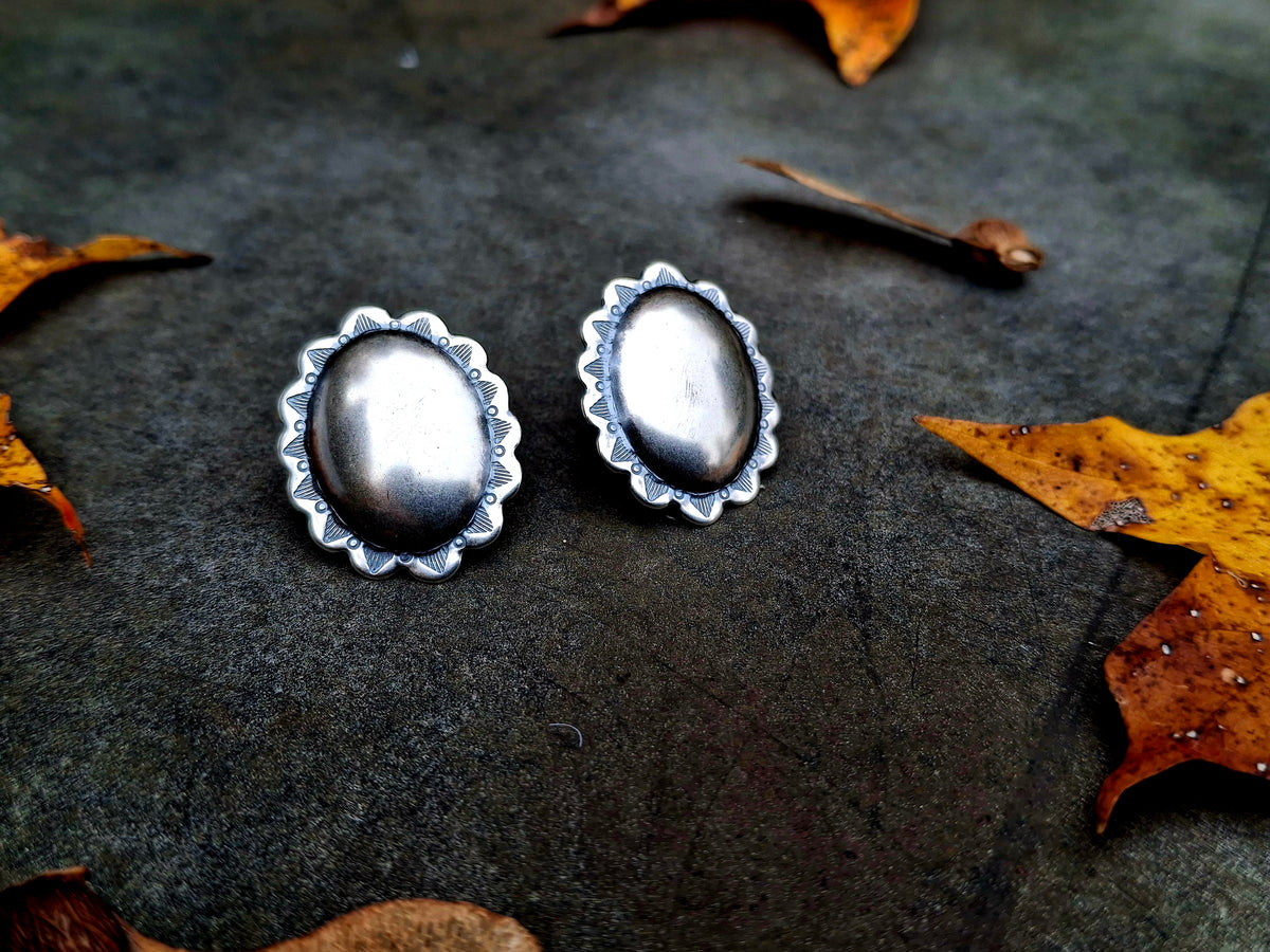 Sterling Concho Studs