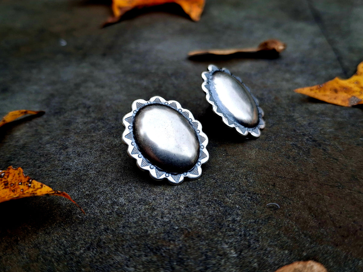 Sterling Concho Studs