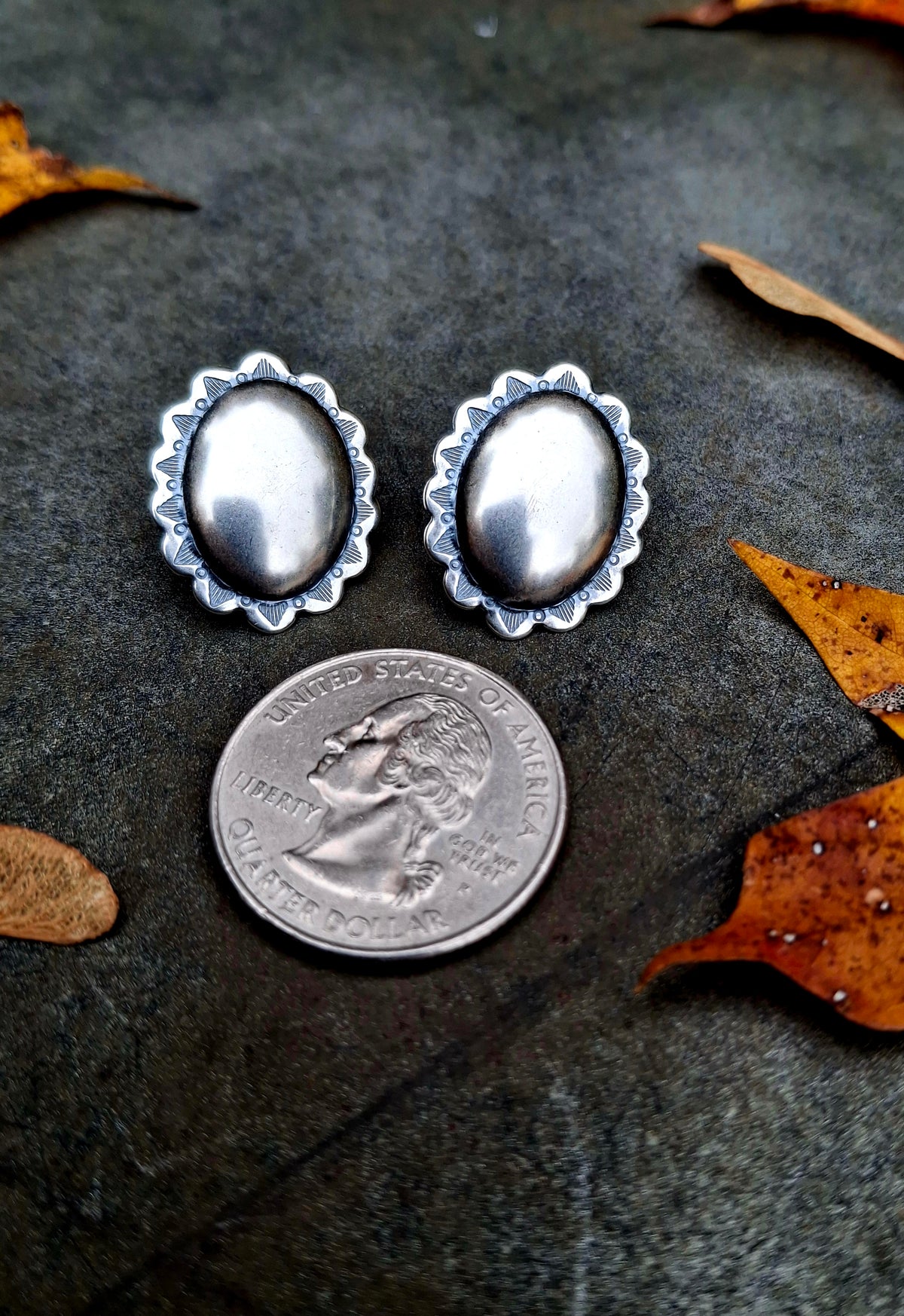 Sterling Concho Studs