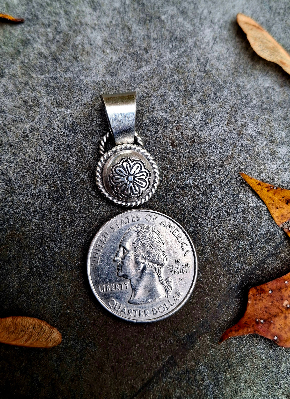 Dainty Stamped Pendant