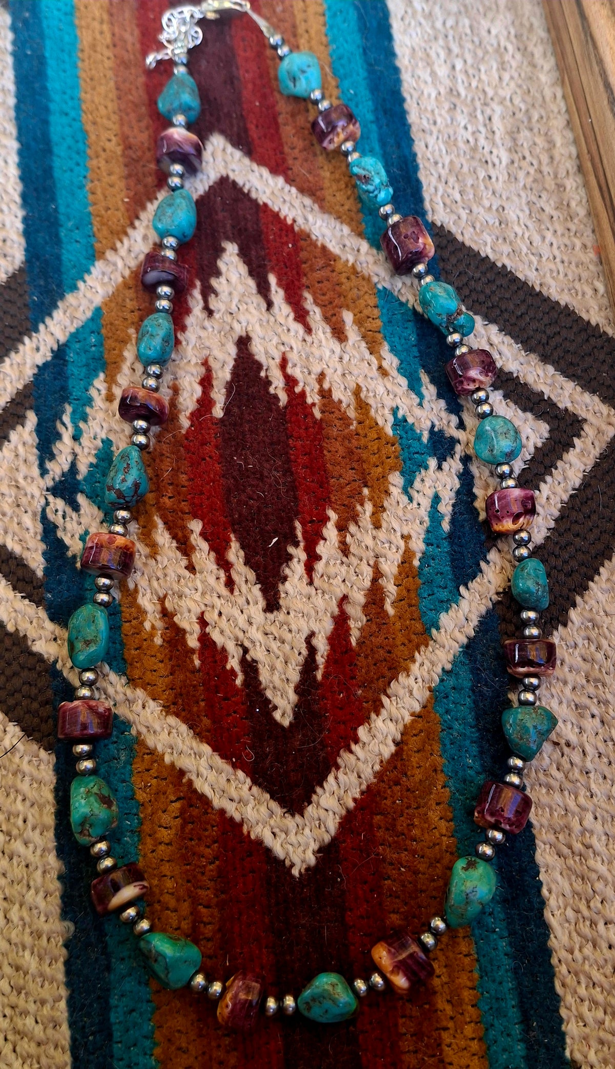 Purple Spiny/Hubei Bead Necklace