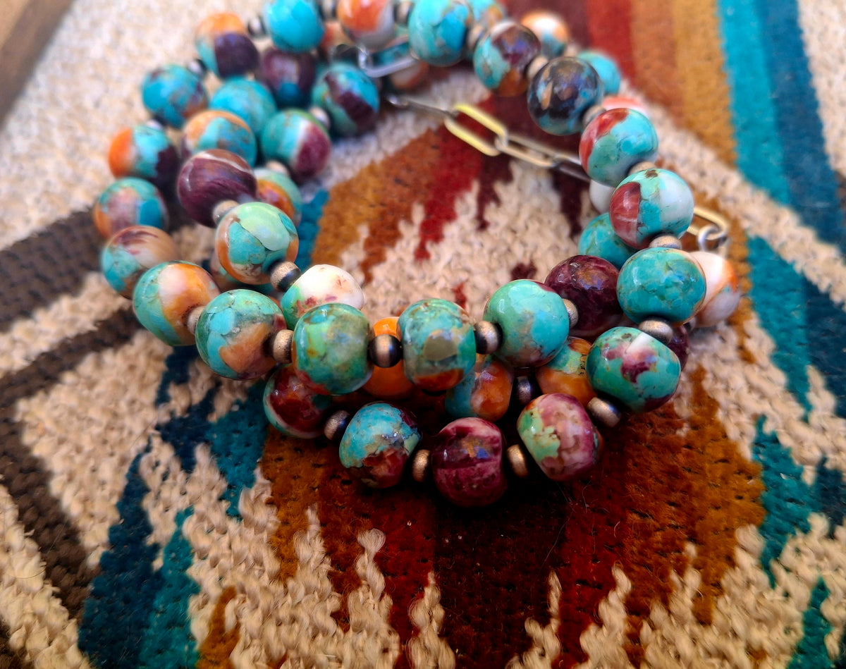 Spiny/Turquoise Mix Bead Necklace
