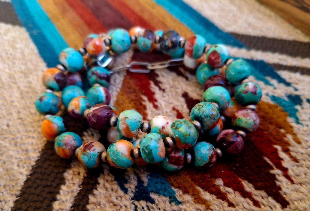 Spiny/Turquoise Mix Bead Necklace