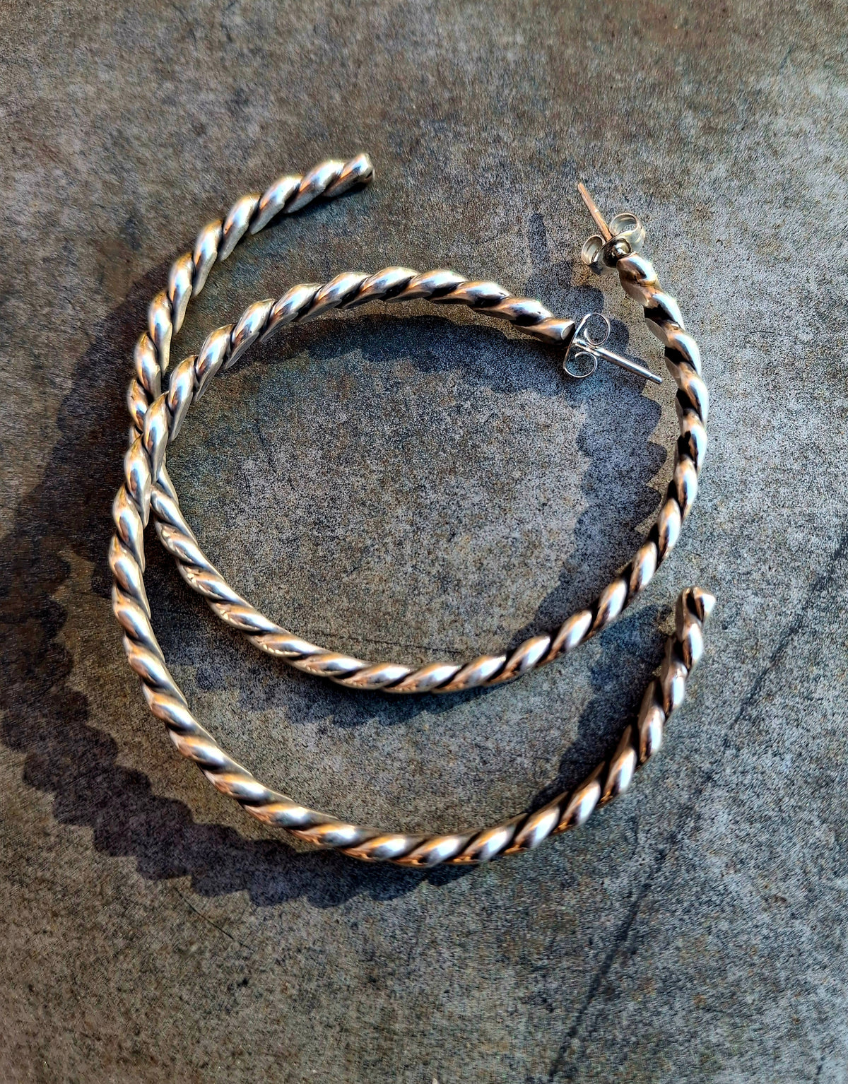 Sterling Rope Hoops