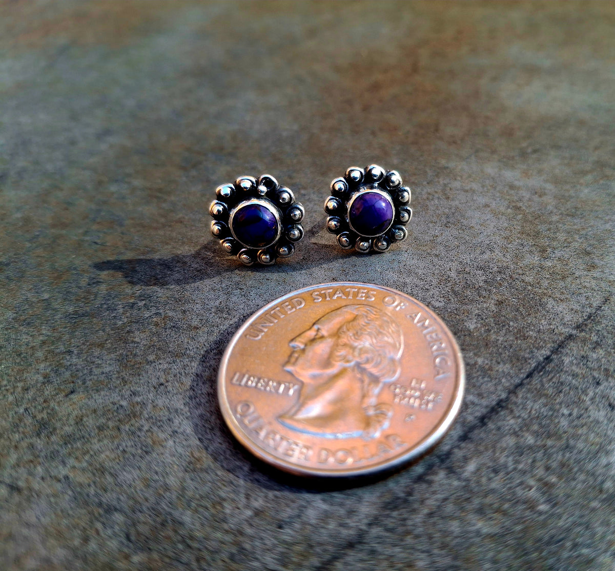 Purple Mojave Studs