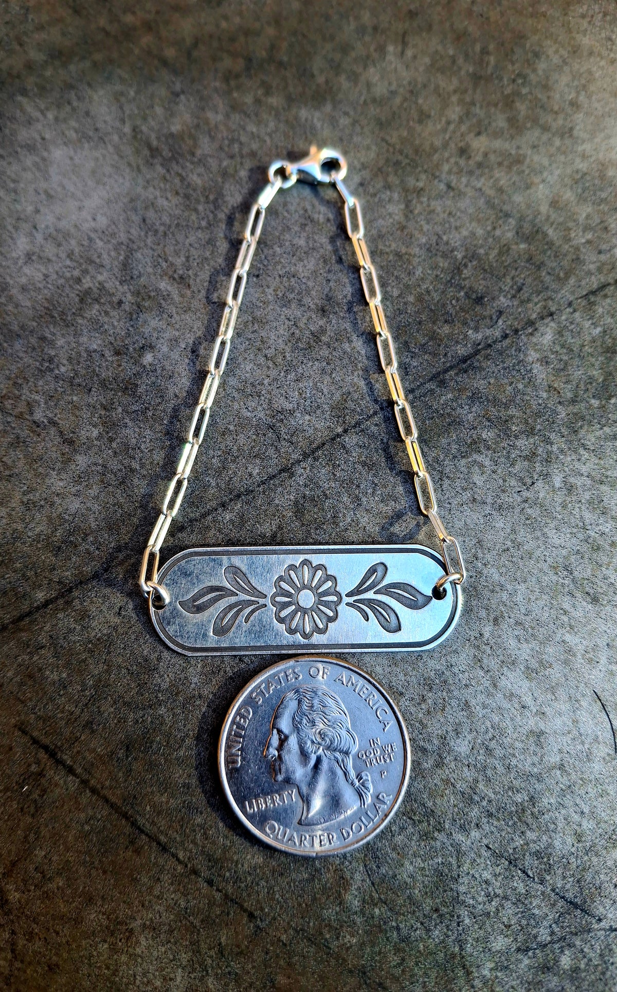 Floral Bar Bracelet