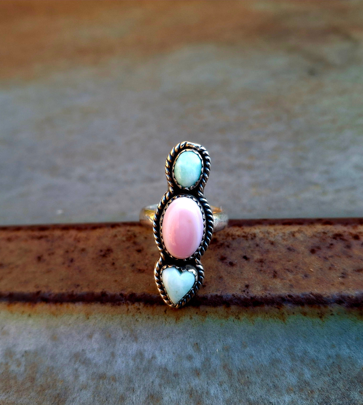 Pink Conch/Paloma Adjustable Ring