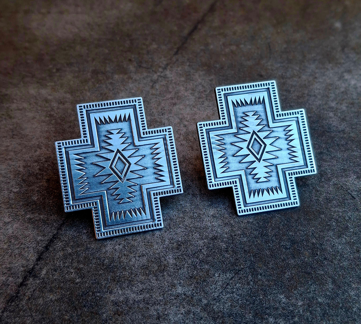 Geometric Zia Studs