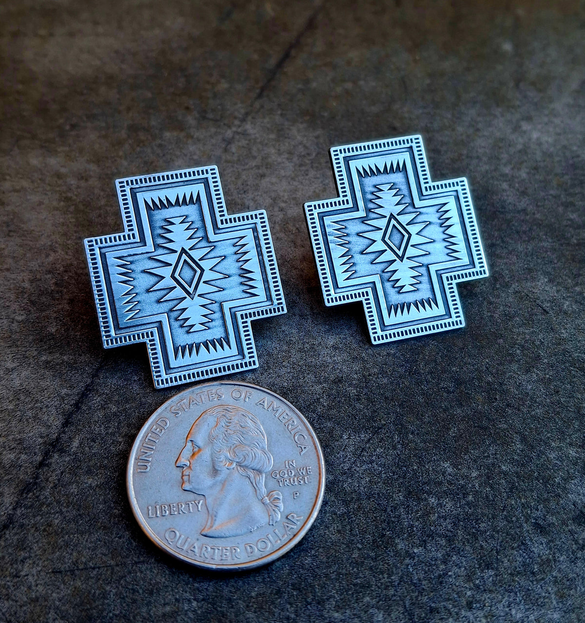 Geometric Zia Studs