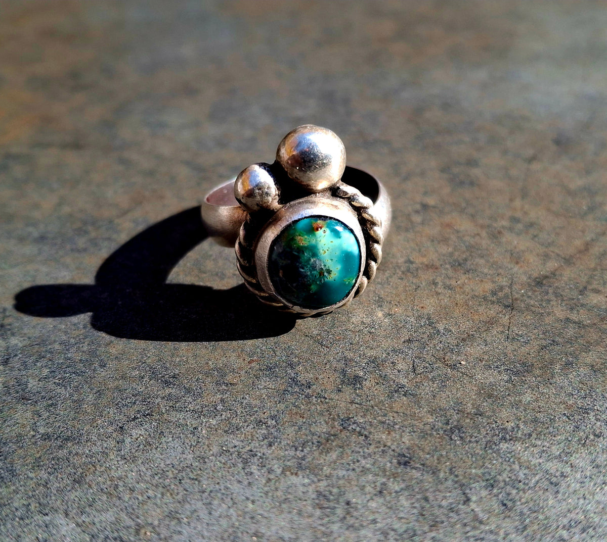 Fox Turquoise Adjustable Ring