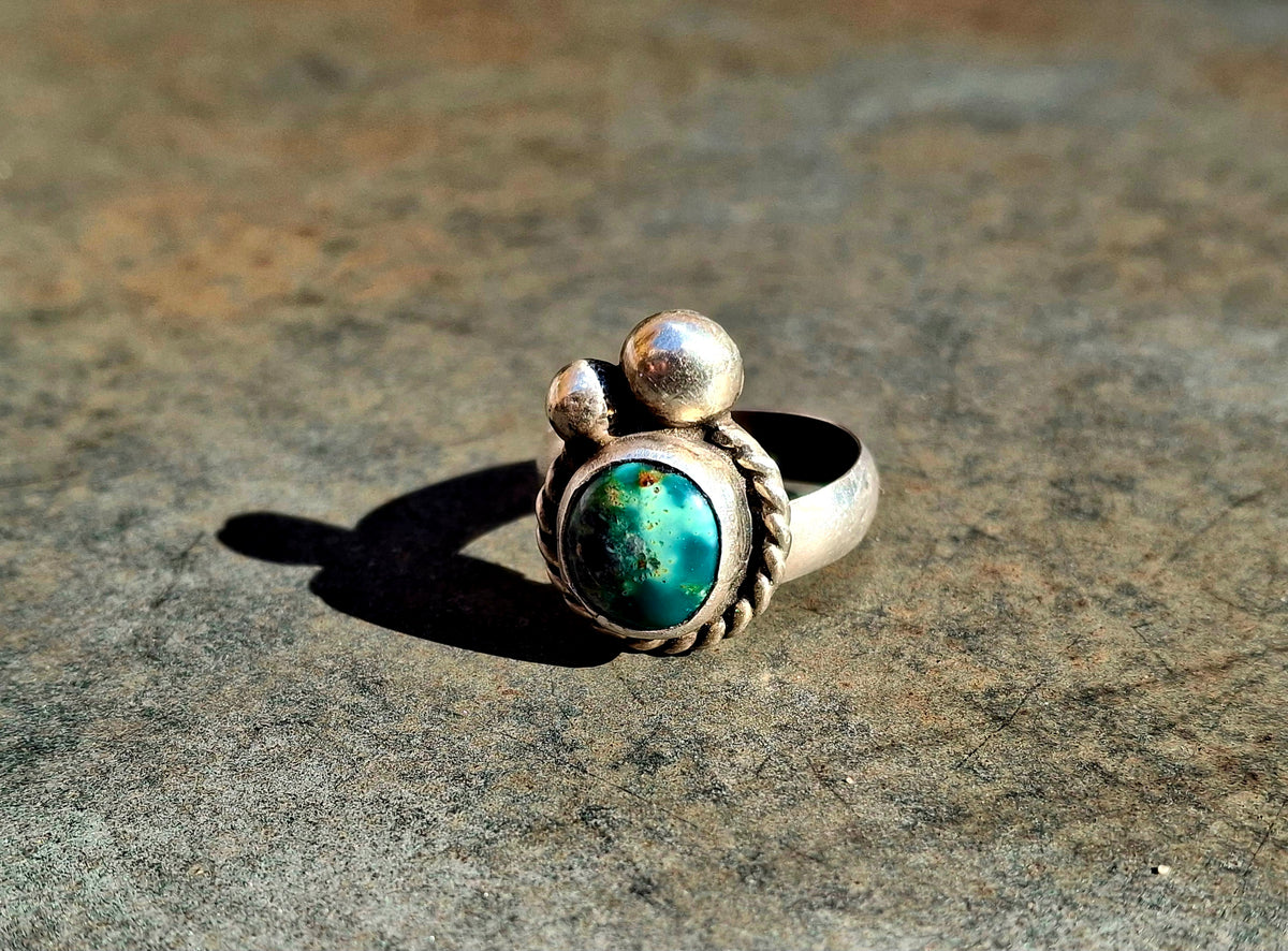 Fox Turquoise Adjustable Ring