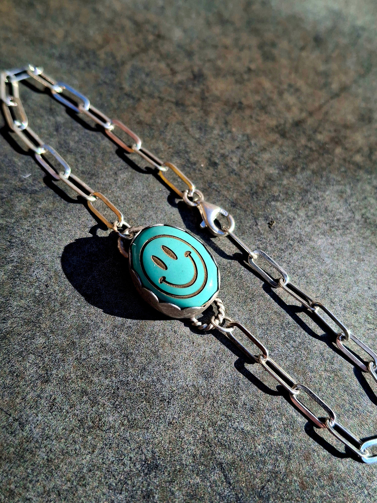 Etched Hubei Smiley Bracelet