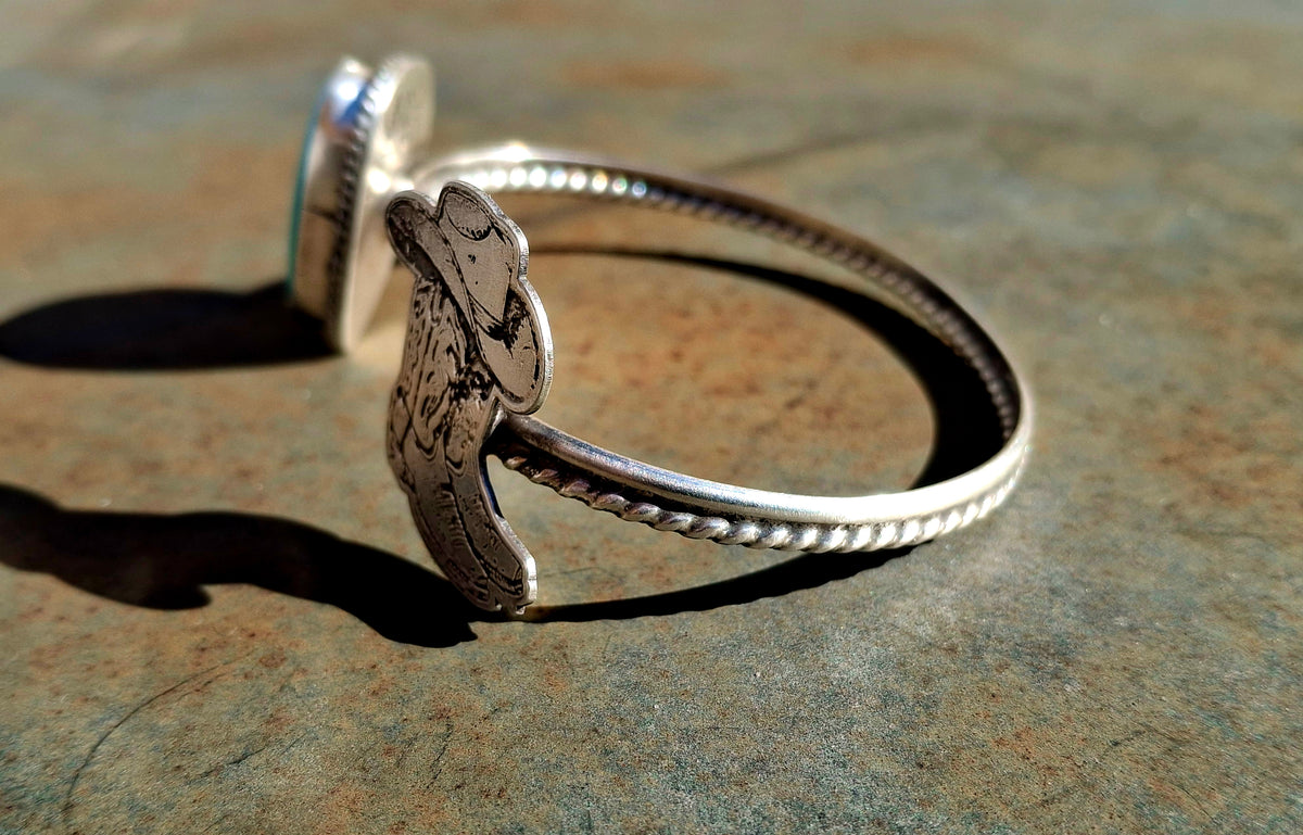 Armenian Turquoise/Boot Open Top Cuff