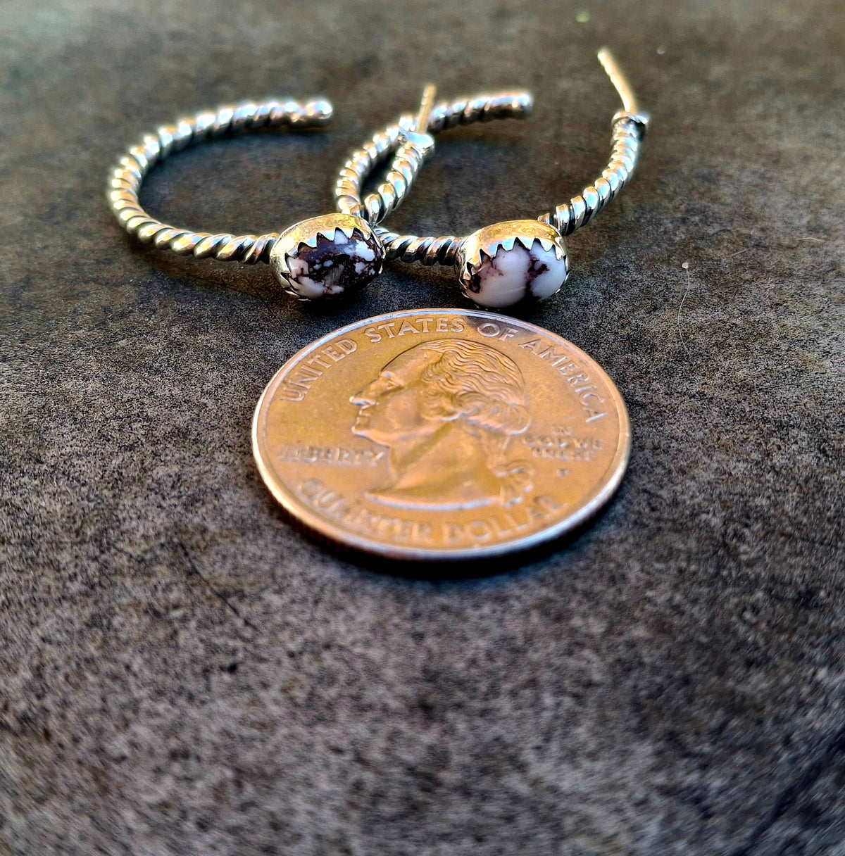 Wild Horse Hoop Earrings