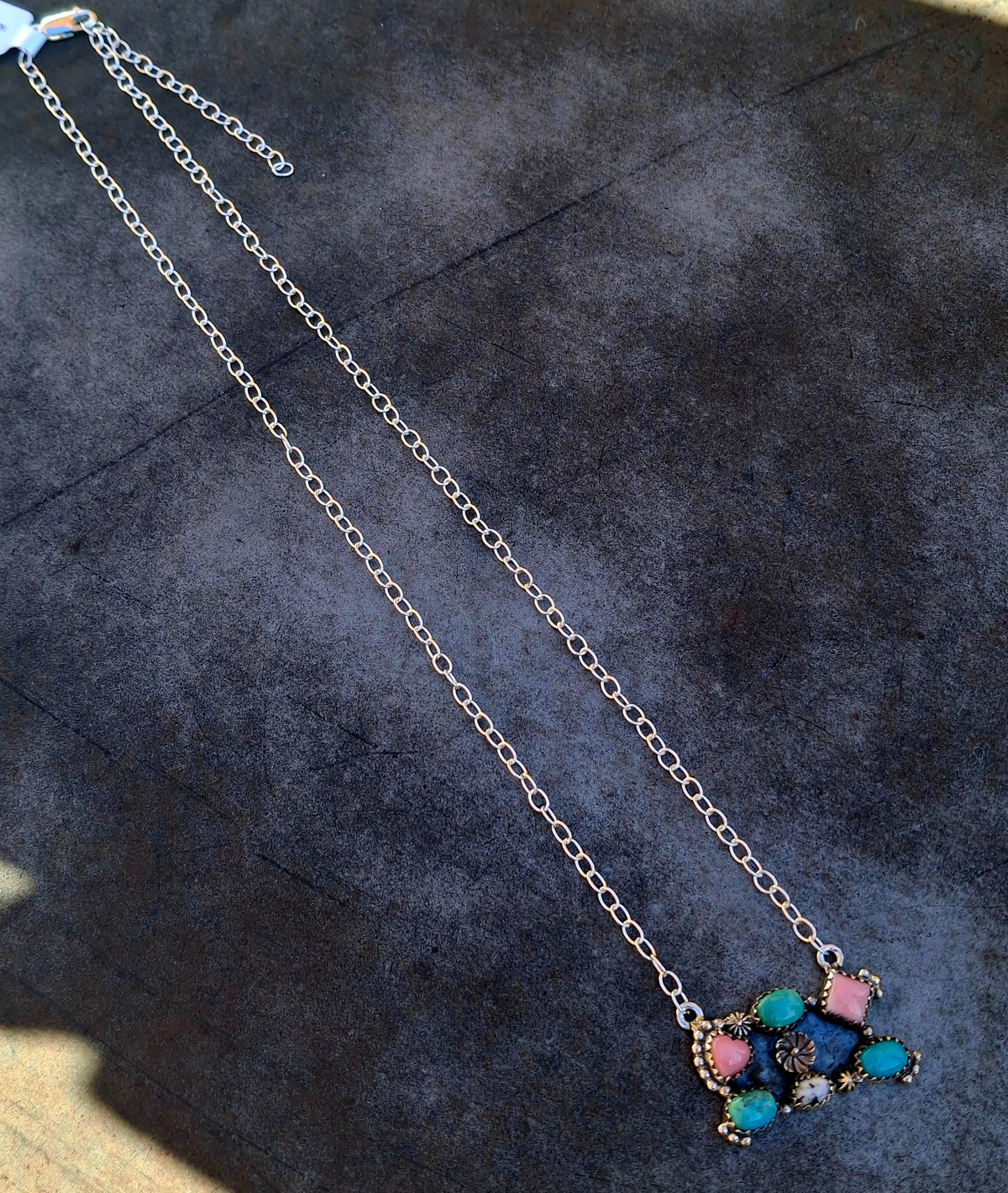 Multi-Stone Bar Necklace