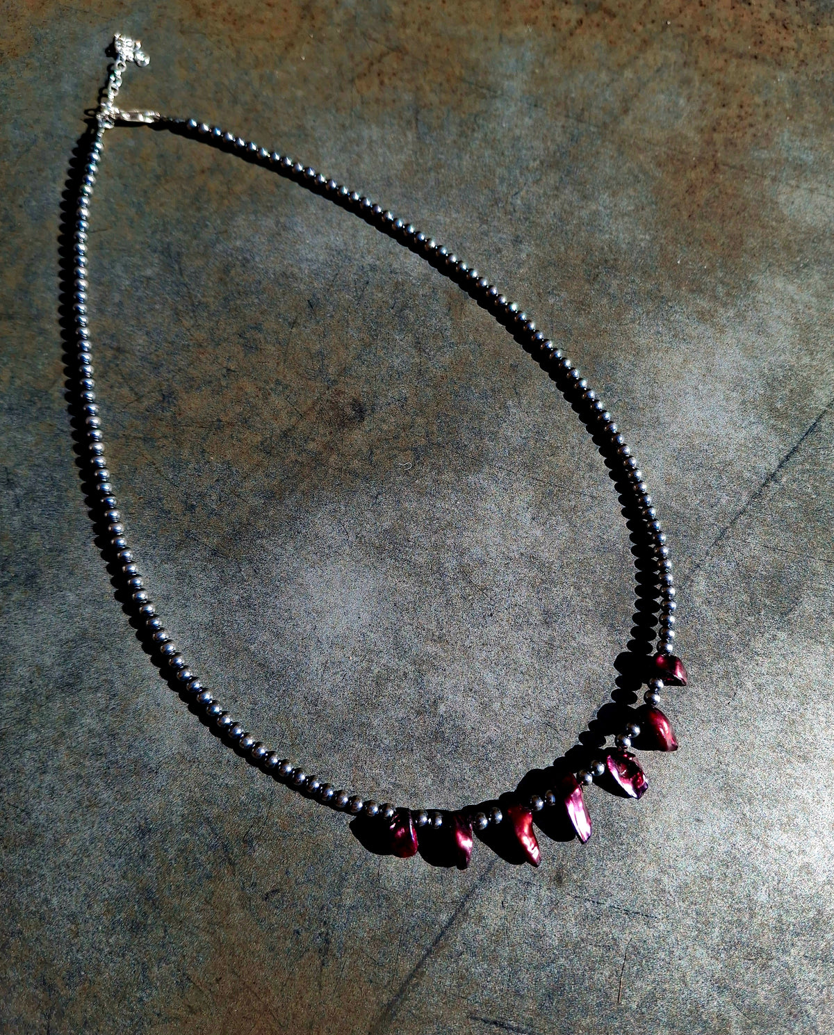Purple Pearl Bead Necklace