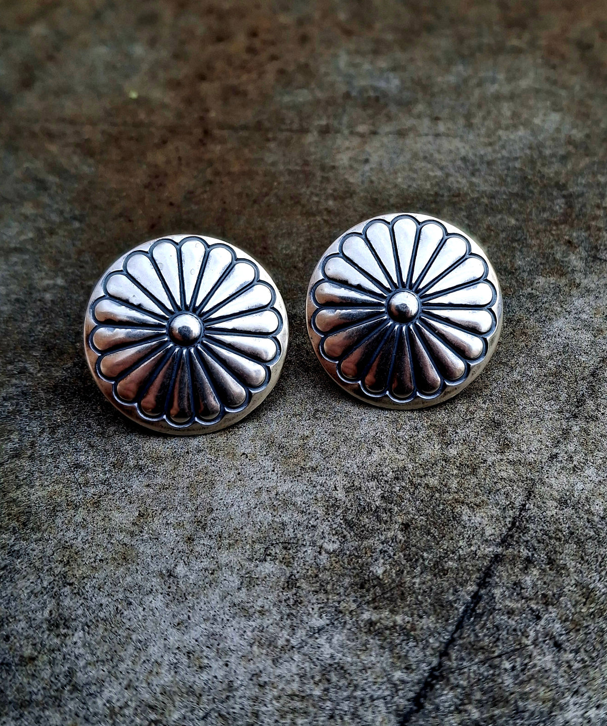 Sterling Concho Studs