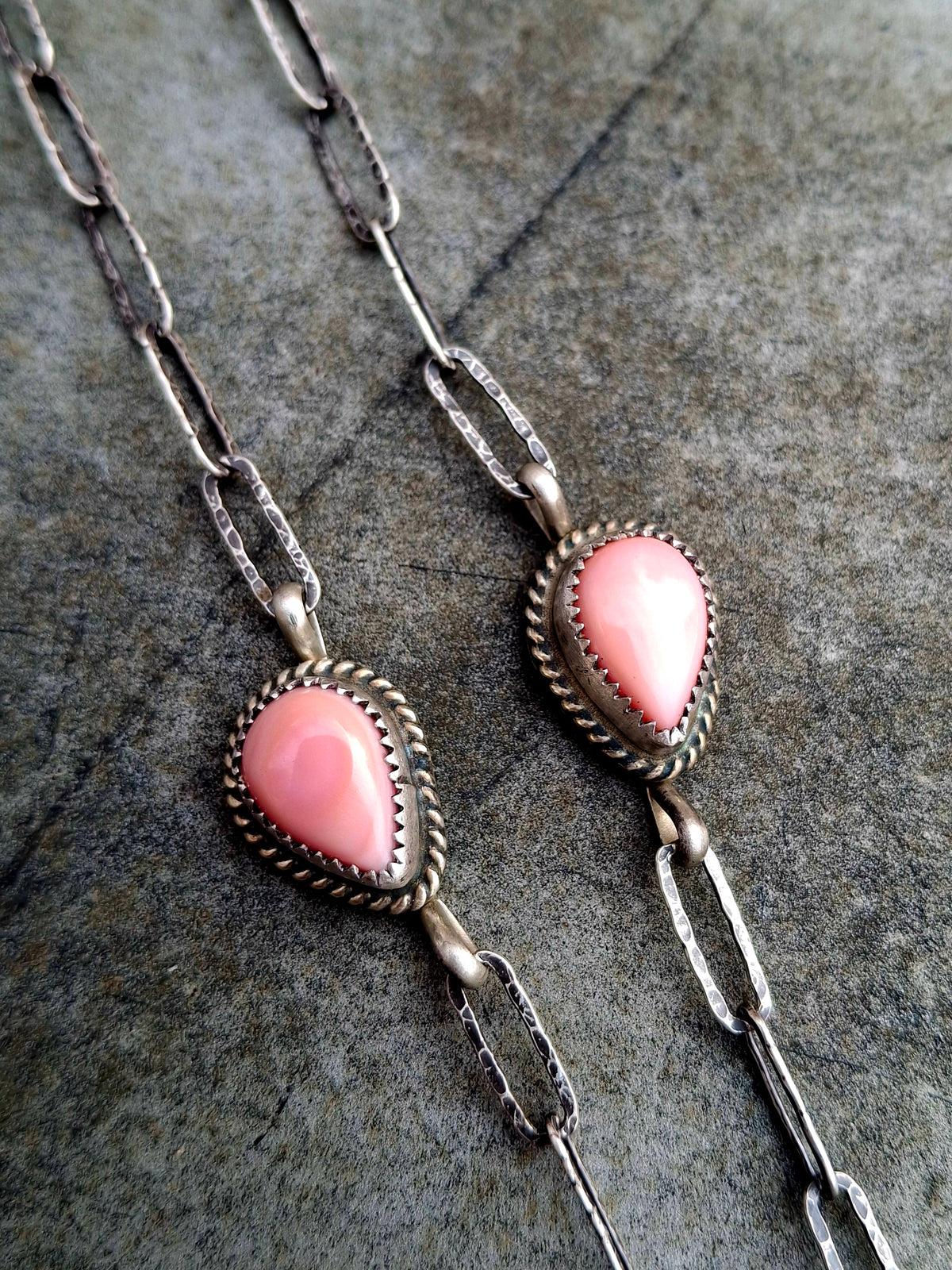 Australian/Pink Conch Trio Necklace