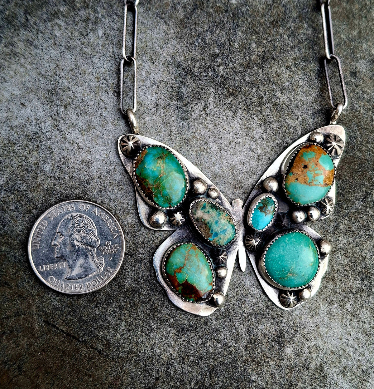 Turquoise Butterfly Necklace