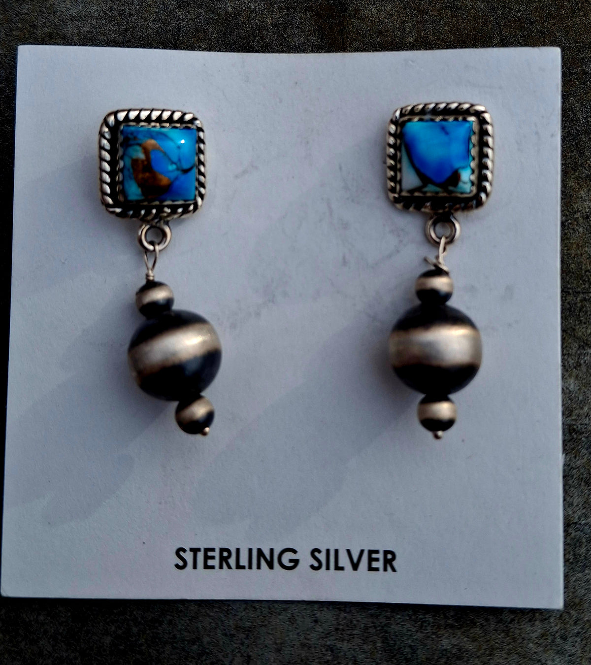Ice Blue Dahlia Earrings