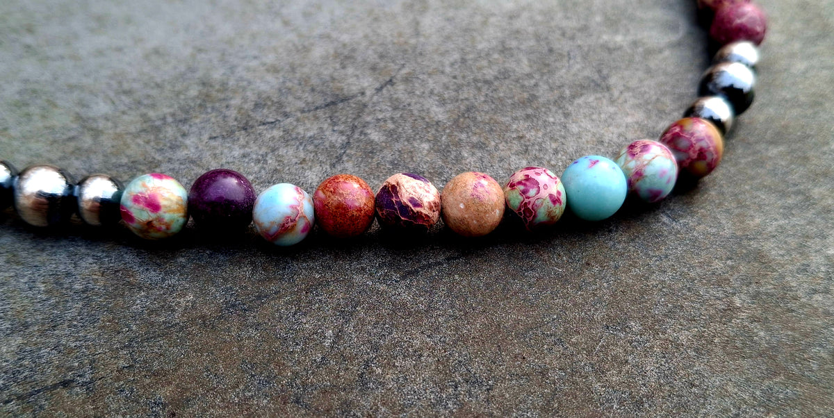 Purple Variscite Bead Necklace