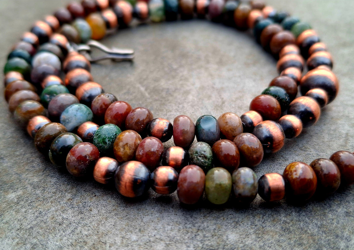 Indian Agate Bead Necklace