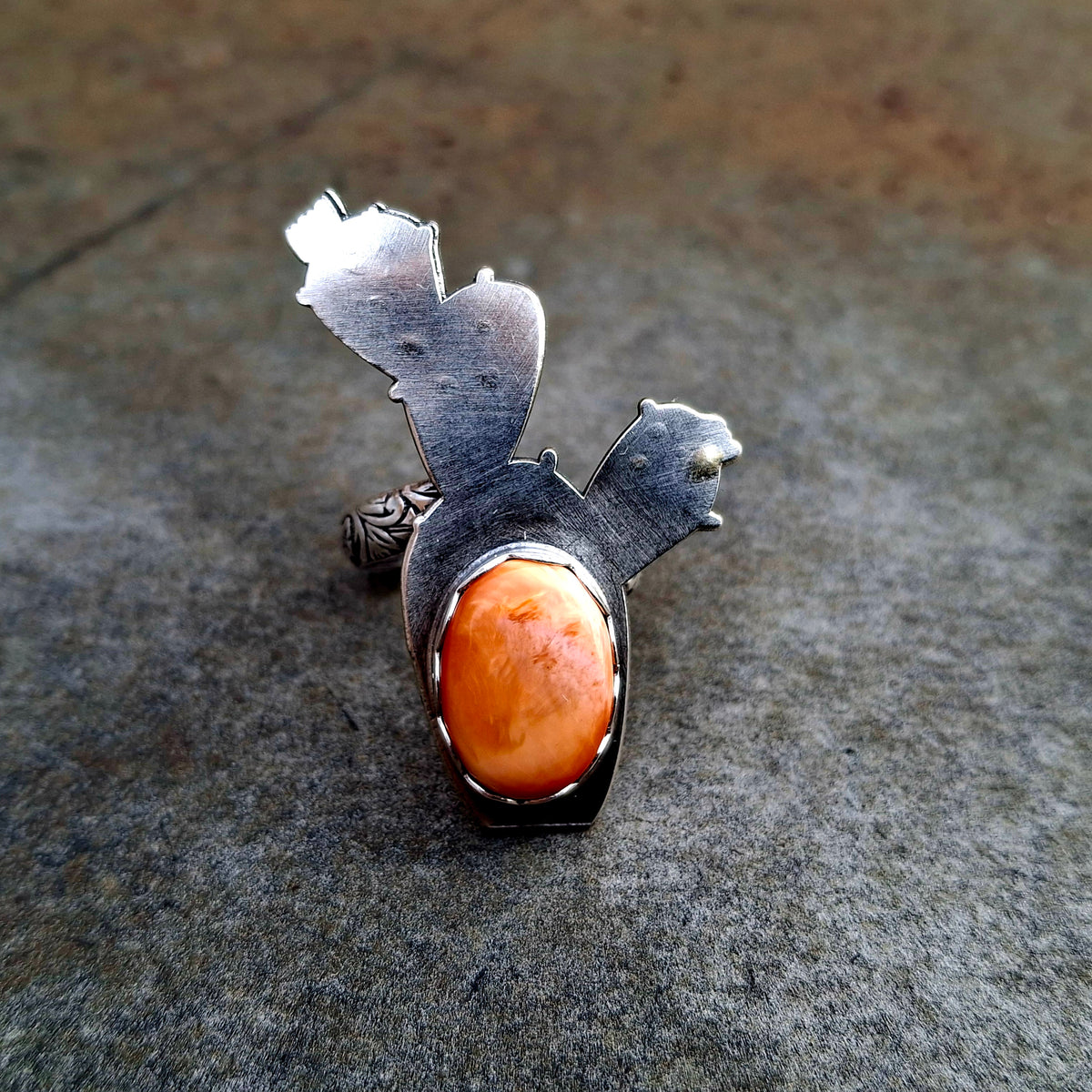Spiny Cactus Adjustable Ring