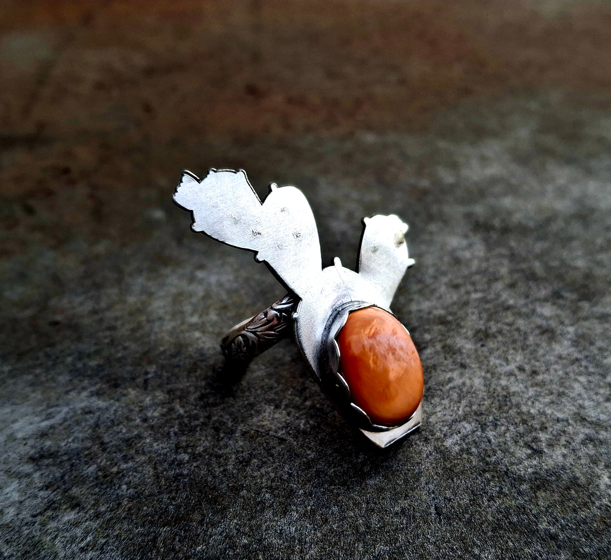 Spiny Cactus Adjustable Ring