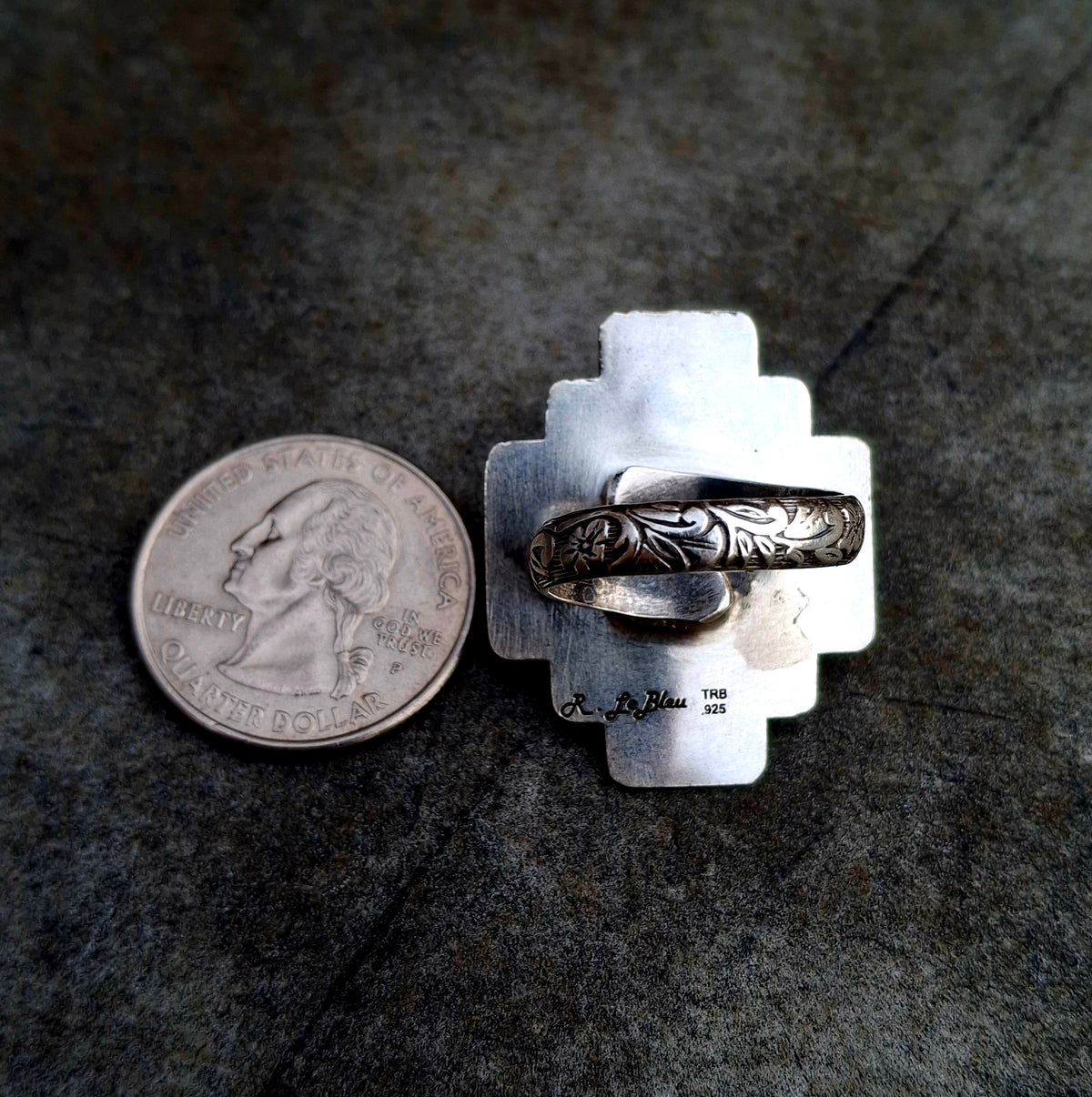 Red Spiny Adjustable Ring
